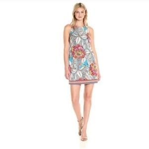 Trina Turk Colorful Floral Print Mini Dress